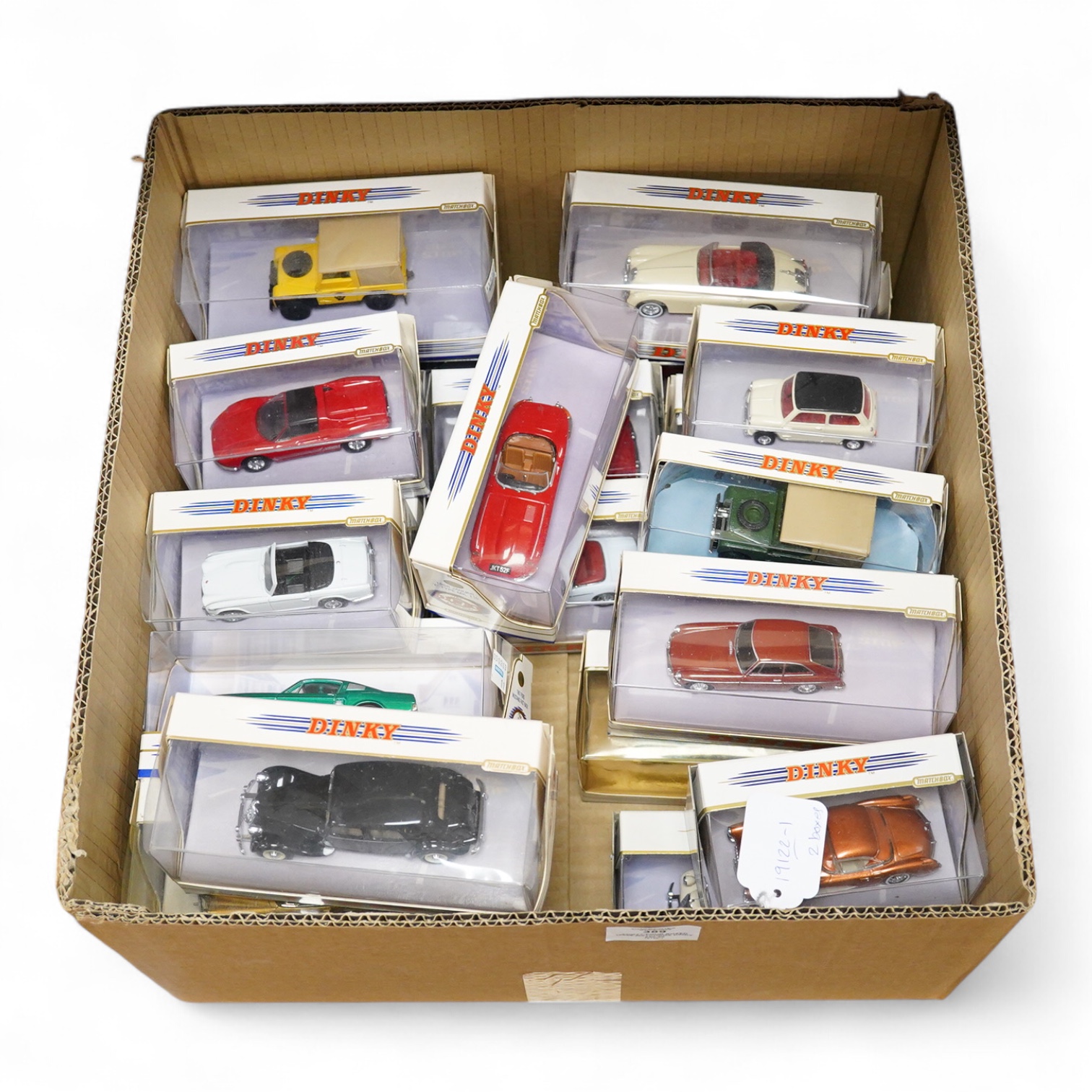 Forty-four boxed 1980s Matchbox Dinky vehicles, mainly cars, together with a few light commercial vehicles, a Mercedes-Benz coach, etc.